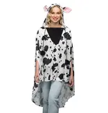 Poncho Koeienprint Volwassenen