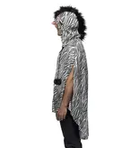 Poncho Zebraprint Volwassenen Deluxe
