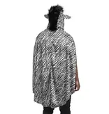 Poncho Zebraprint Volwassenen Deluxe
