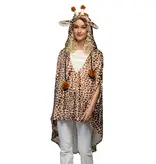 Poncho Giraffeprint Volwassenen Deluxe