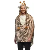 Poncho Giraffeprint Volwassenen Deluxe