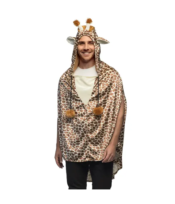 Poncho Giraffeprint Volwassenen Deluxe