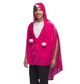 Poncho Flamingo Fluweel Volwassenen Deluxe