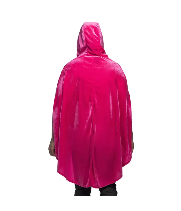 Poncho Flamingo Fluweel Volwassenen Deluxe