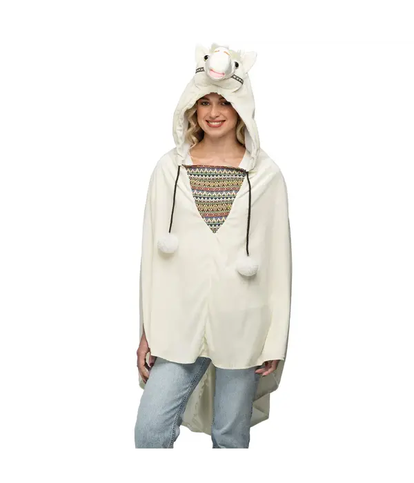 Poncho Lama Volwassenen Deluxe