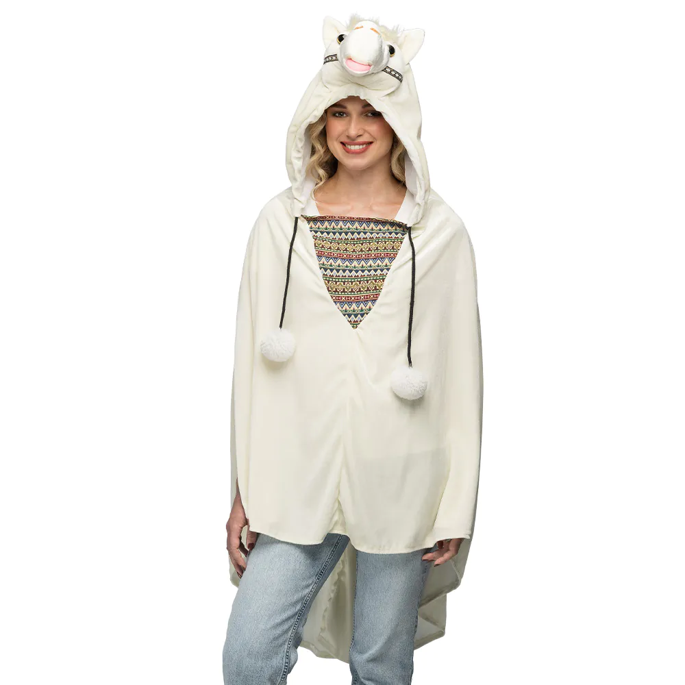 Poncho Lama Volwassenen Deluxe afbeelding