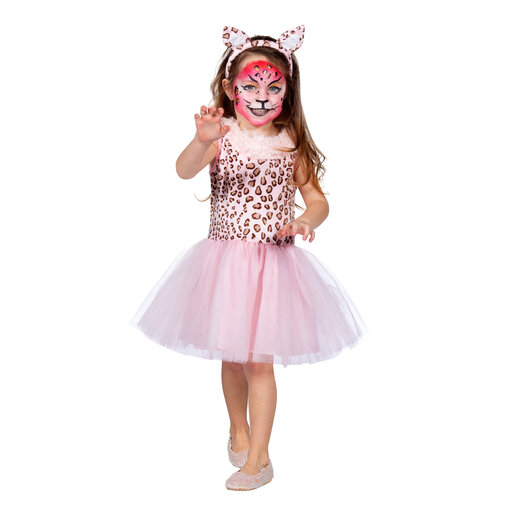 Jurkje Panterprint Meisje Roze