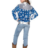 Glamorous Pailletten Jasje Sterren Meisje Blauw