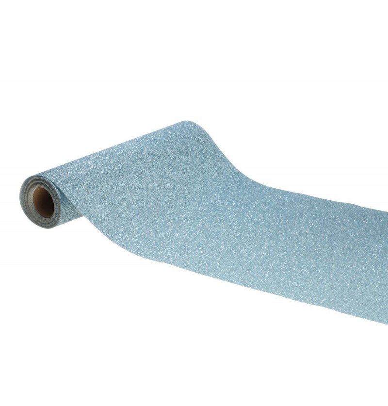 Tafelloper Op Rol Lichtblauw Glitter Premium (30x500cm) afbeelding