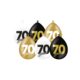 Ballonnen Celebration 70 Jaar Wit/Goud/Zwart (6st)