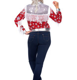 Glamorous Pailletten Jasje Sterren Vrouwen Rood