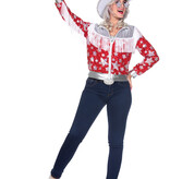 Glamorous Pailletten Jasje Sterren Vrouwen Rood