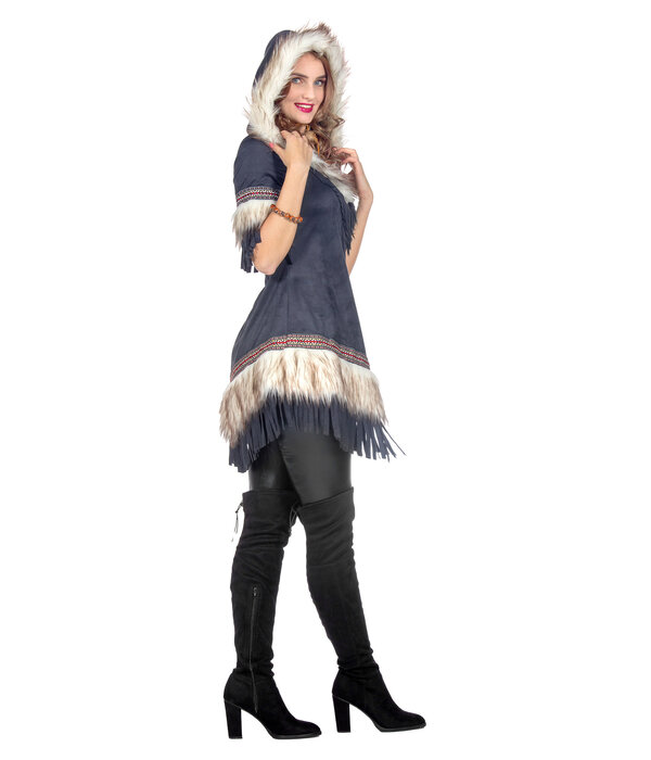 Luxe Eskimo Jurk Dames Donkerblauw