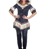Luxe Eskimo Jurk Dames Donkerblauw