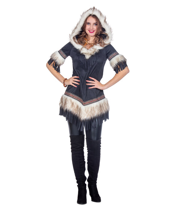 Luxe Eskimo Jurk Dames Donkerblauw