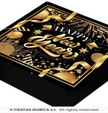 Elegante Nieuwjaar Servetten Zwart/Goud (20st)