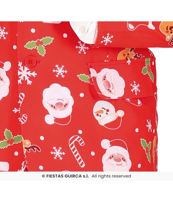 Kerstmis Kostuum Fun Heren Rood 3-delig