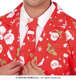 Kerstmis Kostuum Fun Heren Rood 3-delig