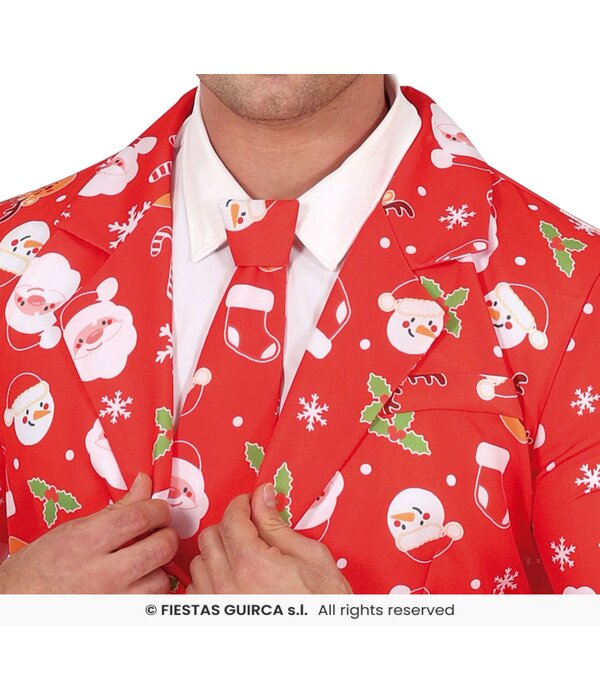 Kerstmis Kostuum Fun Heren Rood 3-delig