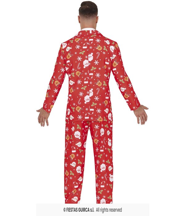 Kerstmis Kostuum Fun Heren Rood 3-delig
