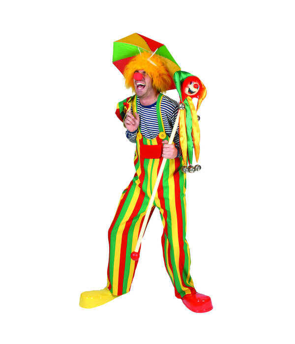 Tuinbroek Circus Clown gekleurde strepen