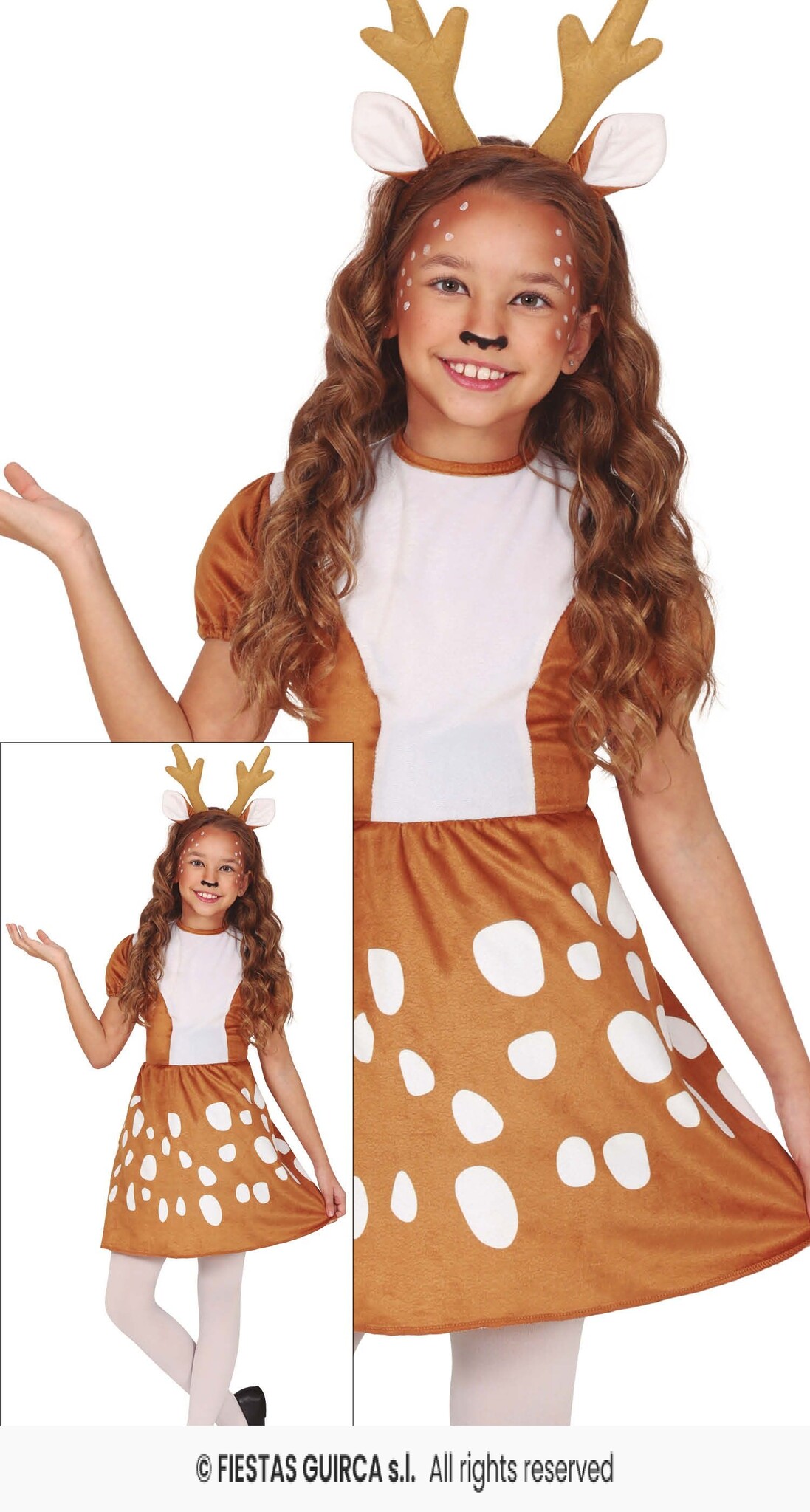 Rendier Jurkje met Diadeem Gewei Kind afbeelding