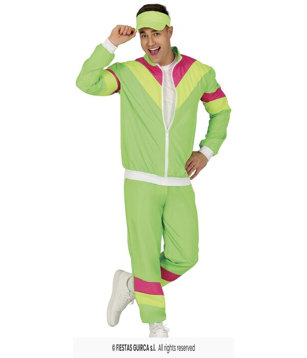 Neon Groene Tracksuit Heren