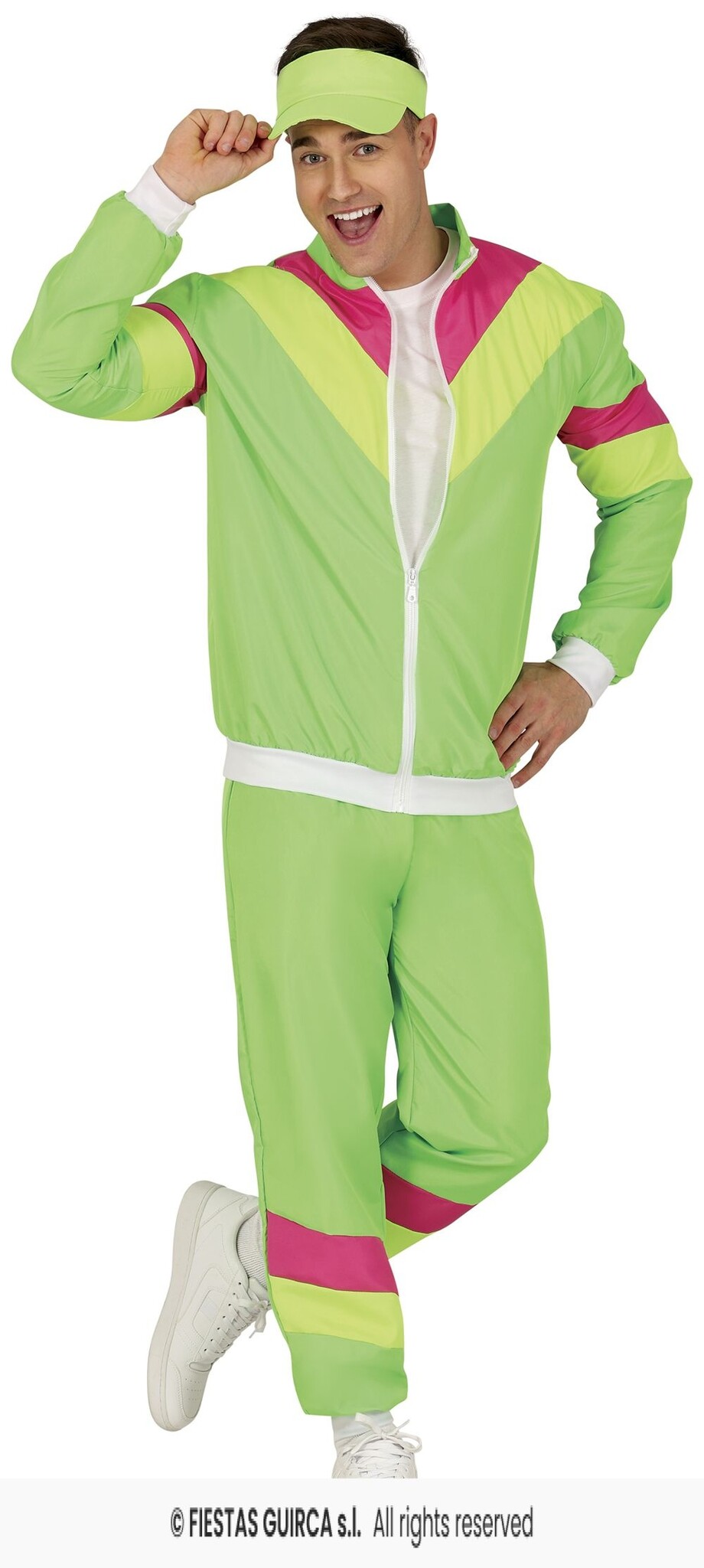 Neon Groene Tracksuit Heren afbeelding