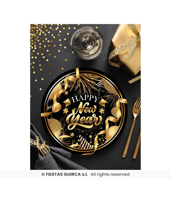 Elegante Nieuwjaar Bordjes 23cm (6st)