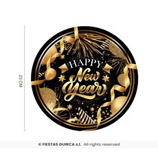 Elegante Nieuwjaar Bordjes 23cm (6st)