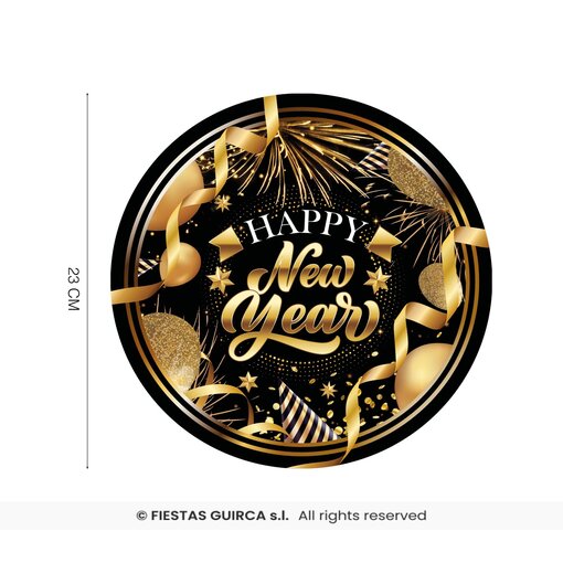 Elegante Nieuwjaar Bordjes 23cm (6st)