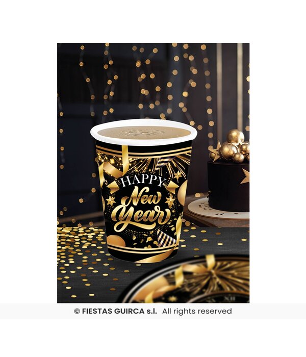 Elegante Nieuwjaar Bekertjes 240ml (6st)