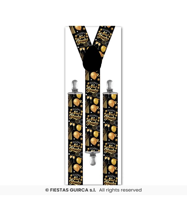 Elegante Nieuwjaar Bretels Zwart/Goud