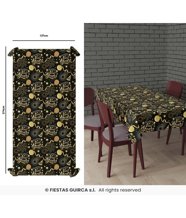 Elegante Nieuwjaar Tafelkleed 137x274cm