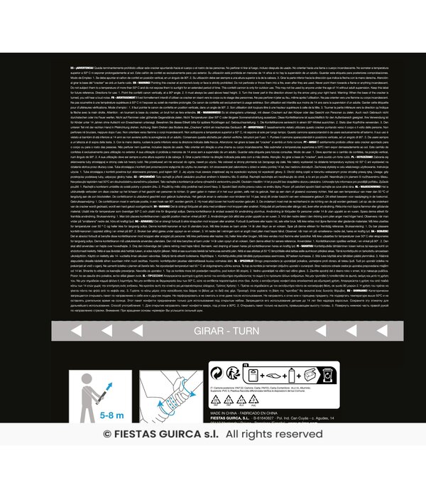 Confetti Kanon Rose Goud Metallic (30cm)