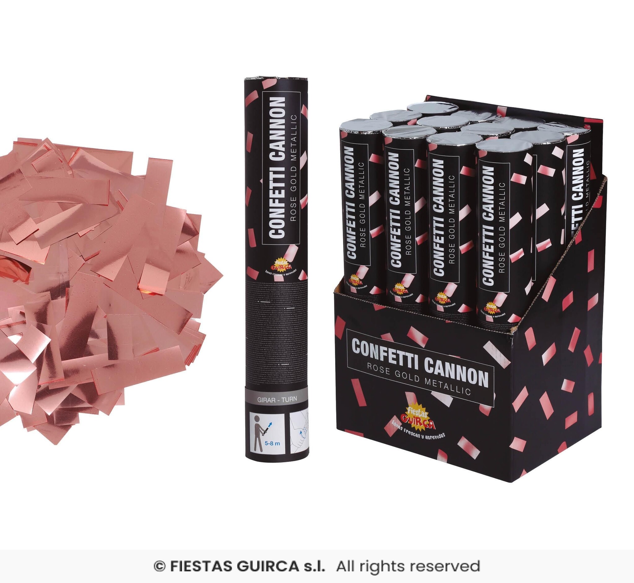 Confetti Kanon Rose Goud Metallic (30cm) afbeelding