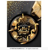 Elegante Nieuwjaar Schaal Zwart/Goud (32cm)