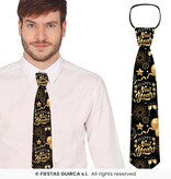 Elegante Nieuwjaar Stropdas Zwart/Goud