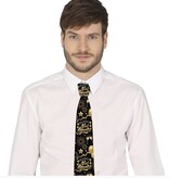 Elegante Nieuwjaar Stropdas Zwart/Goud
