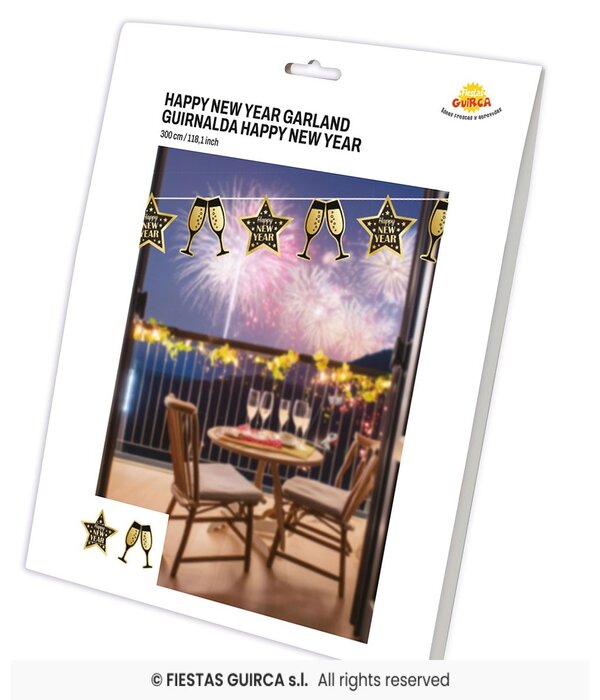 Elegante Nieuwjaar Slinger Champagne (3m)