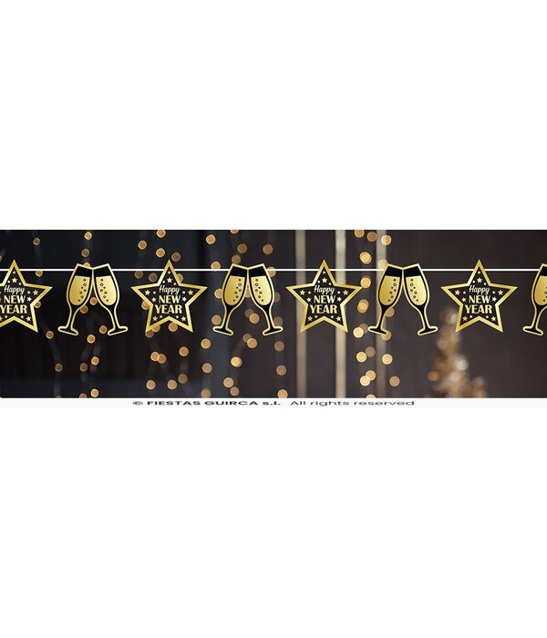 Elegante Nieuwjaar Slinger Champagne (3m)