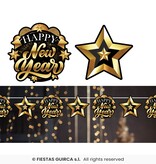 Elegante Happy New Year Slinger Zwart/Goud (3m)