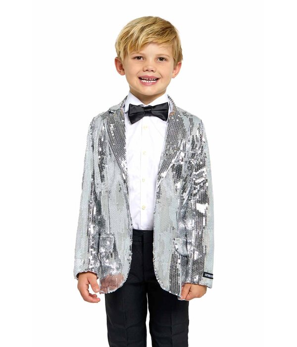 Colbert Pailletten Zilver Jongens Suitmeister