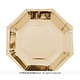 Achthoekige Bordjes Metallic Goud (6st)