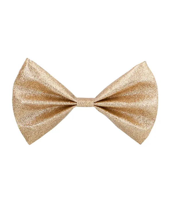 Vlinderstrik glitter goud