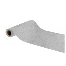 Tafelloper Op Rol Zilver Glitter Premium (30x500cm)