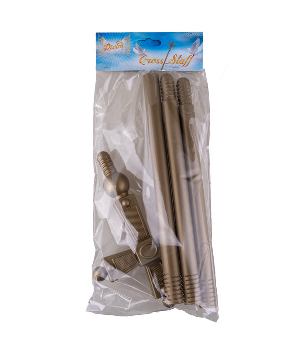 Kardinaalsstaf Met Kruis 4-delig (114cm)