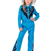 Glamorous Western Outfit Blauw Meisjes Premium