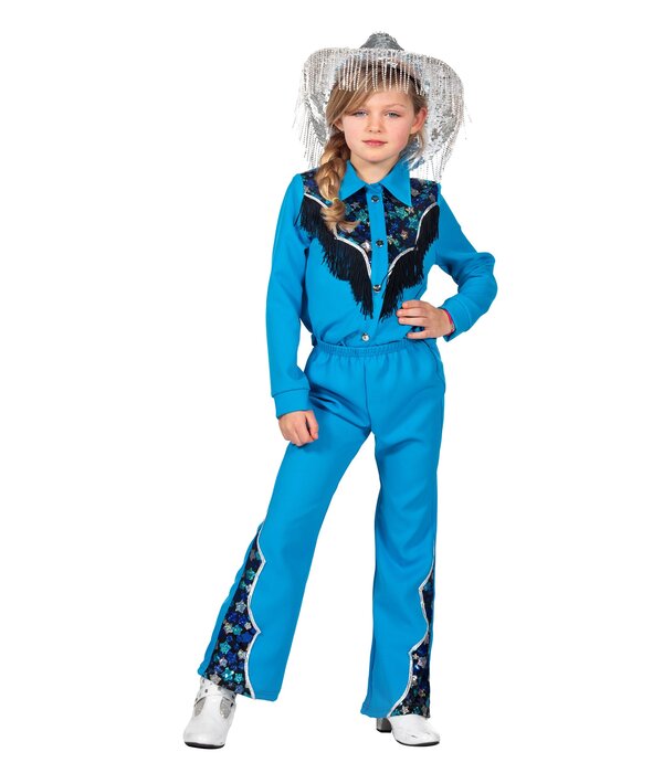 Glamorous Western Outfit Blauw Meisjes Premium