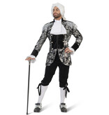 Zilver Zwarte Barok Kostuum Premium